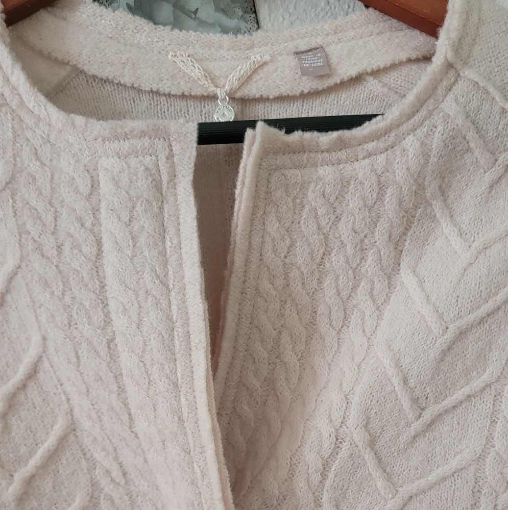 ANTHROPOLOGIE by KNITTED & KNOTTED CABLEKNIT BOILED WOOL BLAZER SIZE SMALL. - Picture 5 of 16